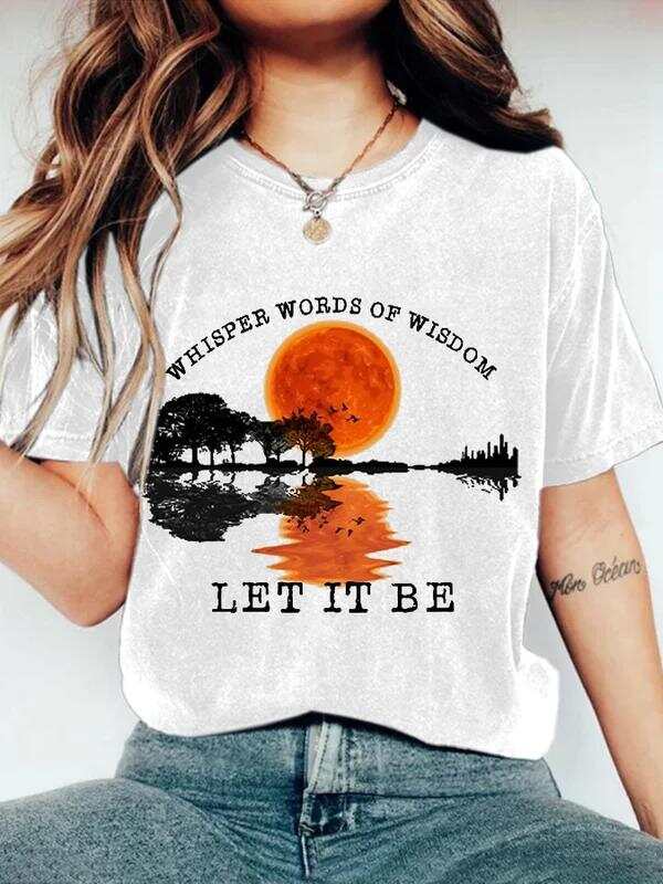 Whisper Words Of Wisdom Let It Be Art Print Casual T-shirt