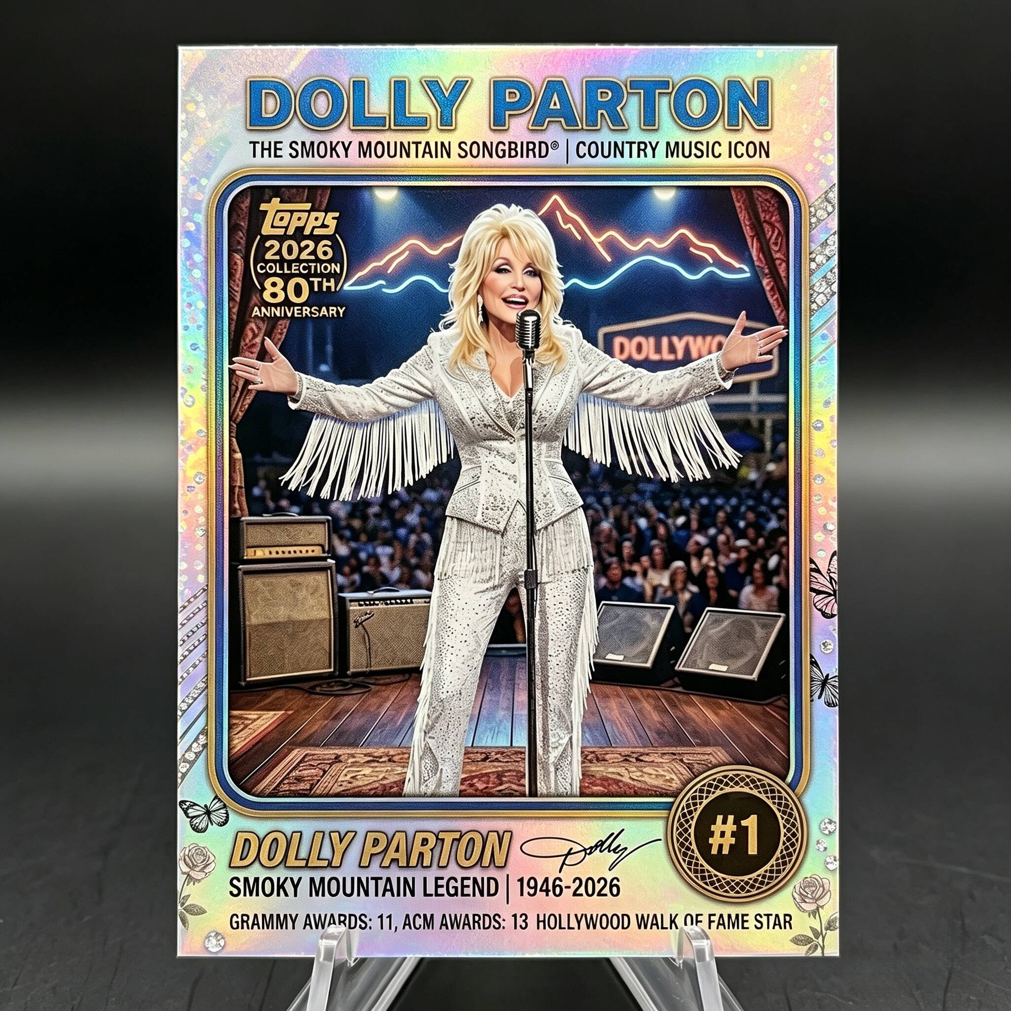 🎤 Dolly Parton TCG 80th Anniversary Limited Edition Holographic Trading Card！
