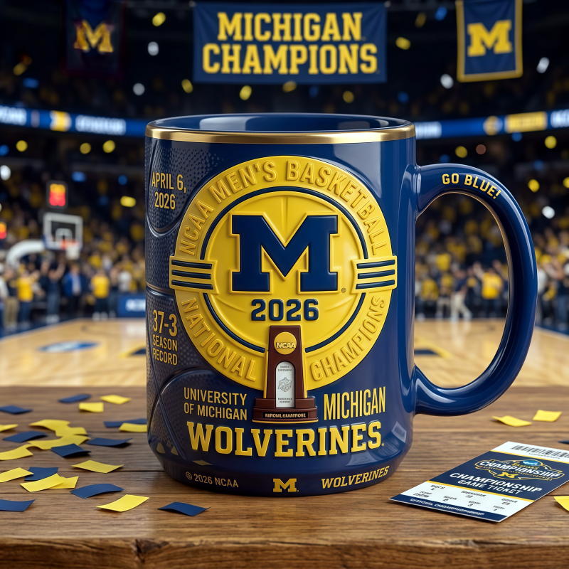 Michigan Wolverines 2026 NCAA National Champions Commemorative Mug