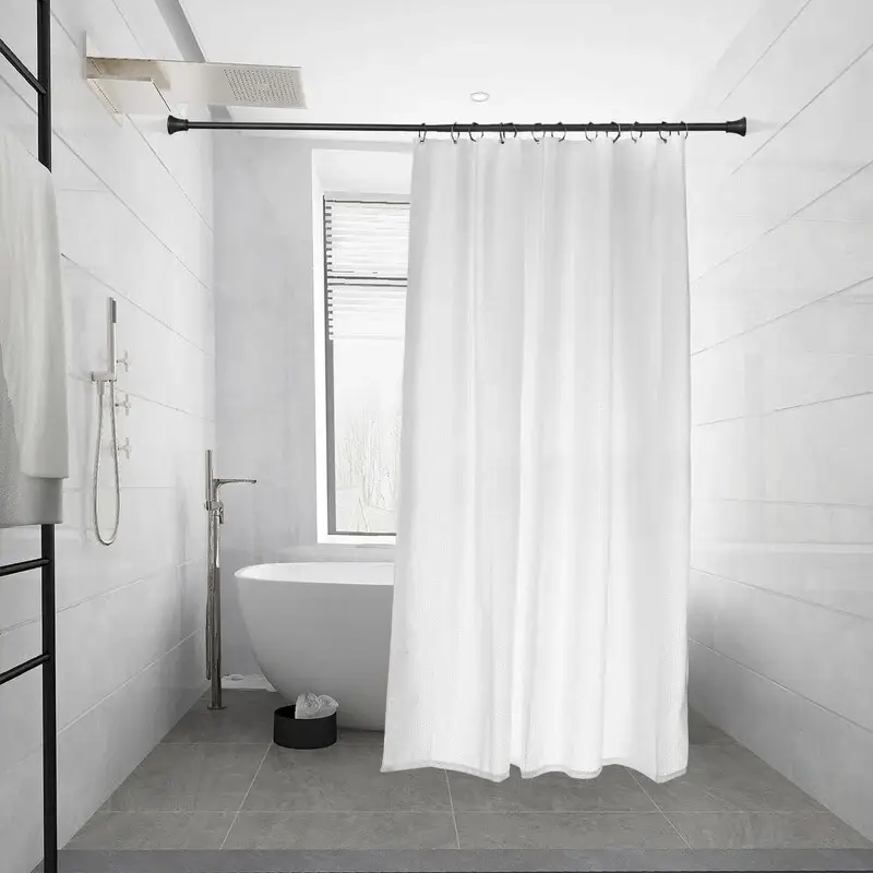 Utopia Alley Adjustable 72-Inch Shower Curtain Tension Rod - Rust-Proof Aluminum with Rubber End Cap, No Drill Installation