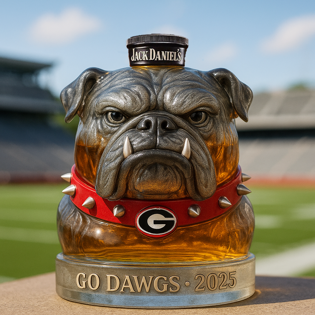 UGA Bulldogs Whiskey Bottle