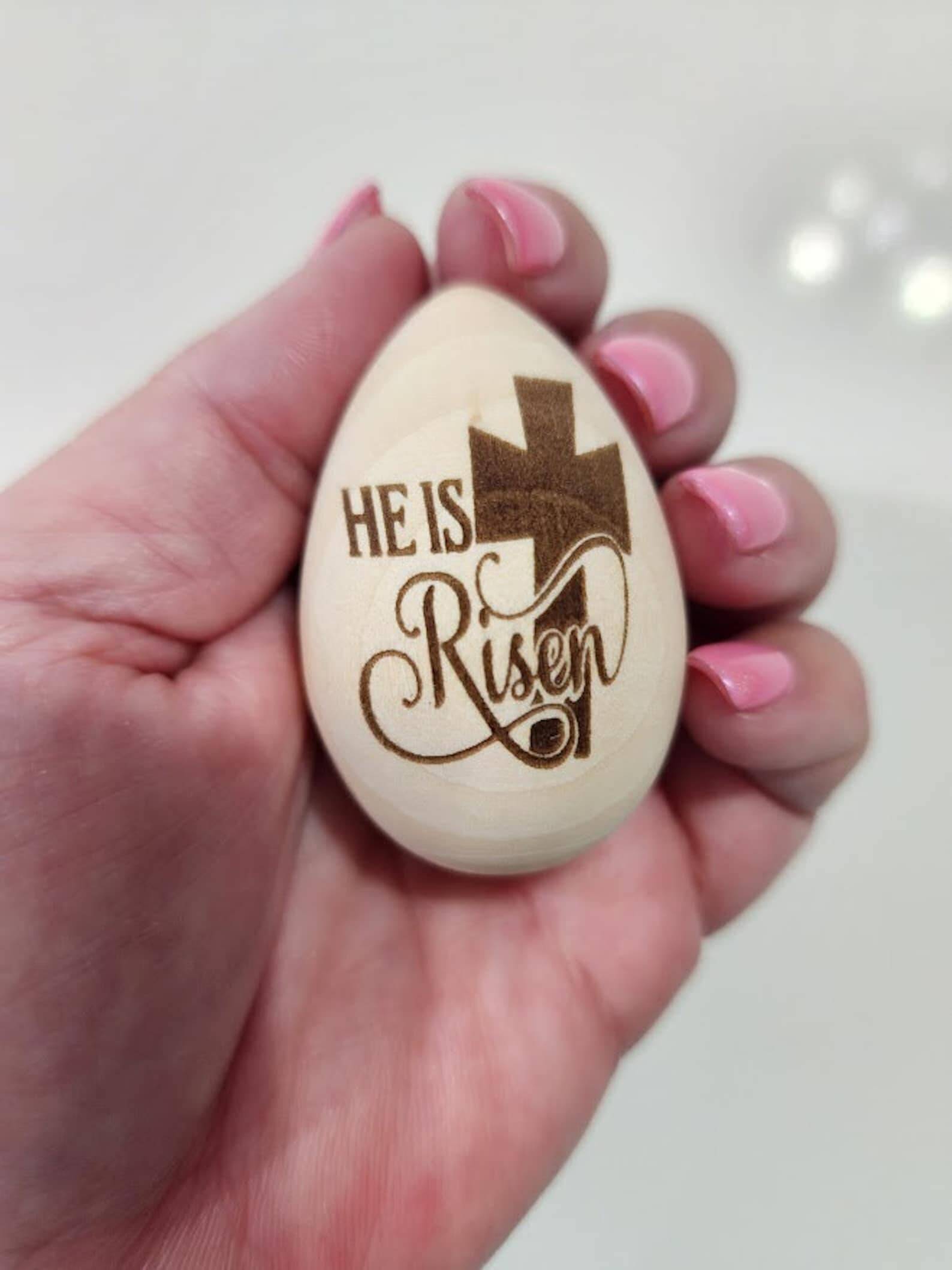 Wood Easter Faith Eggs