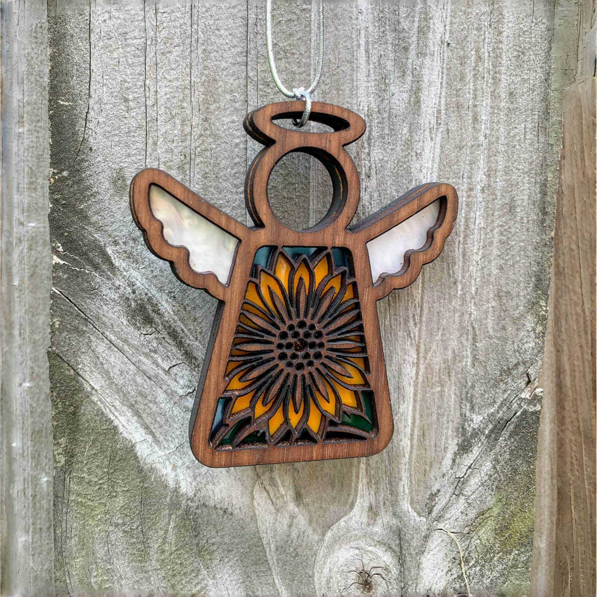 Sunflower Angel Keepsake Suncatcher