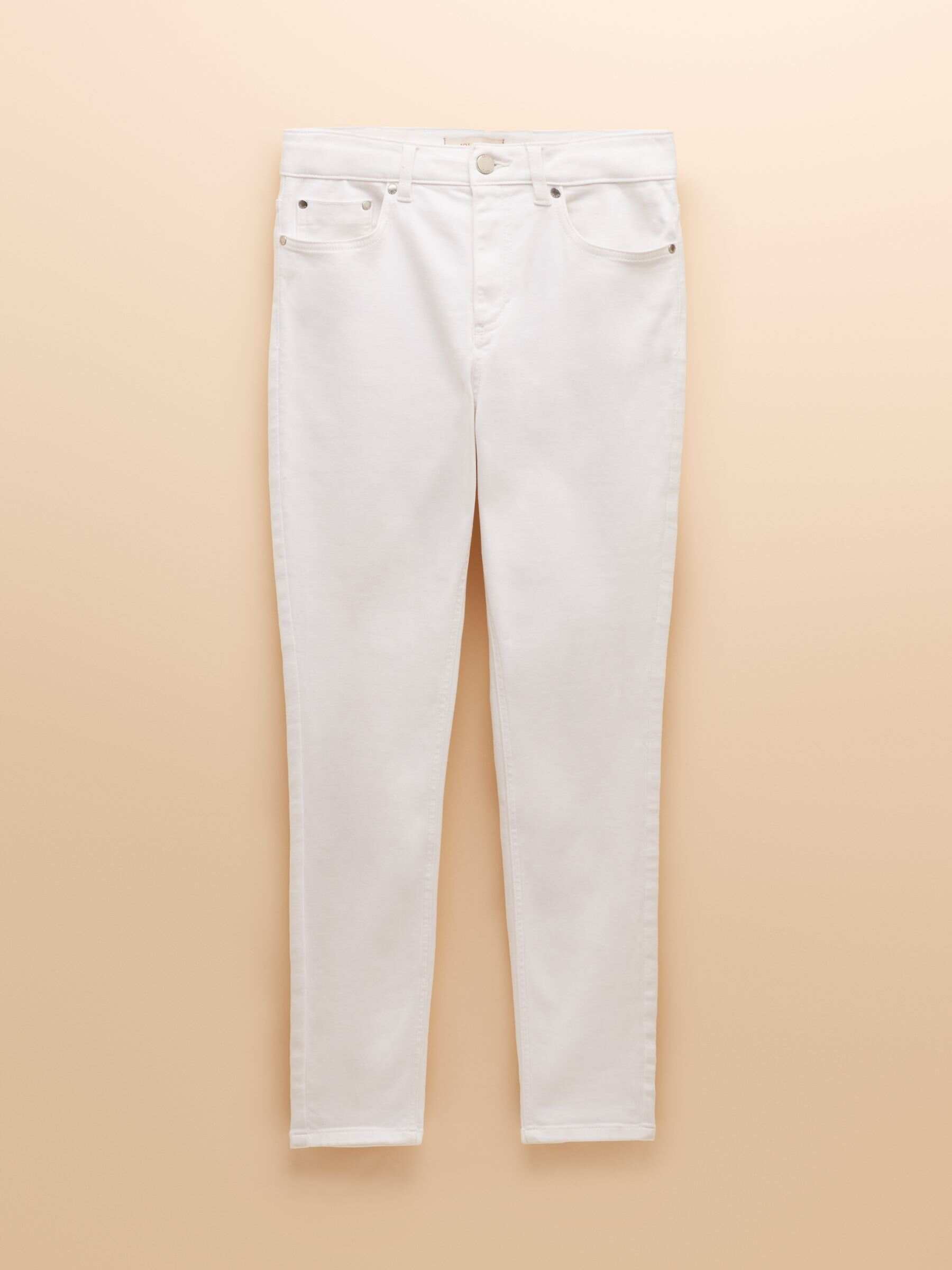 White Skinny Fit Mid Rise Jeans