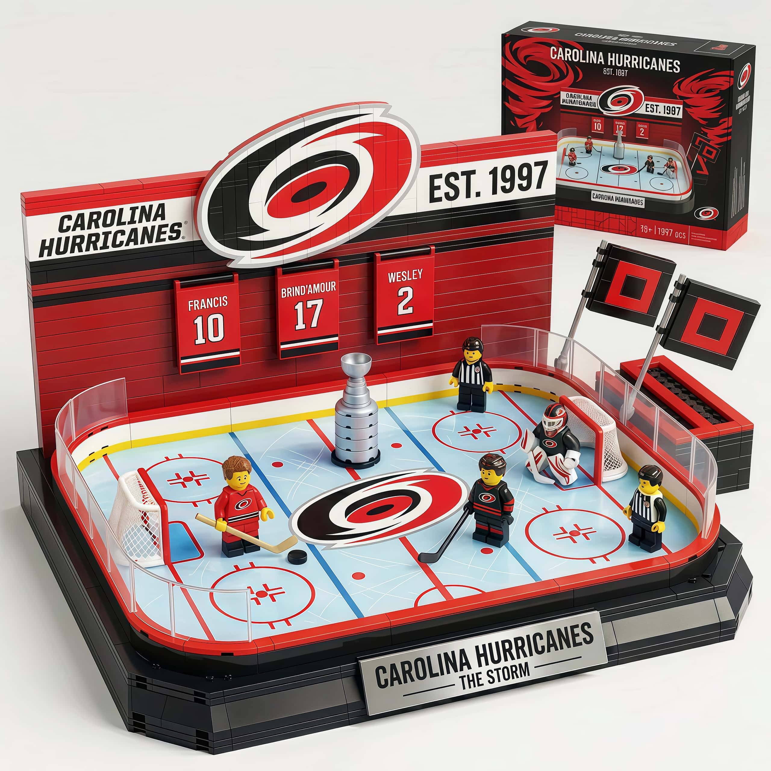 Carolina Hurricanes NHL Hockey Rink Building Set