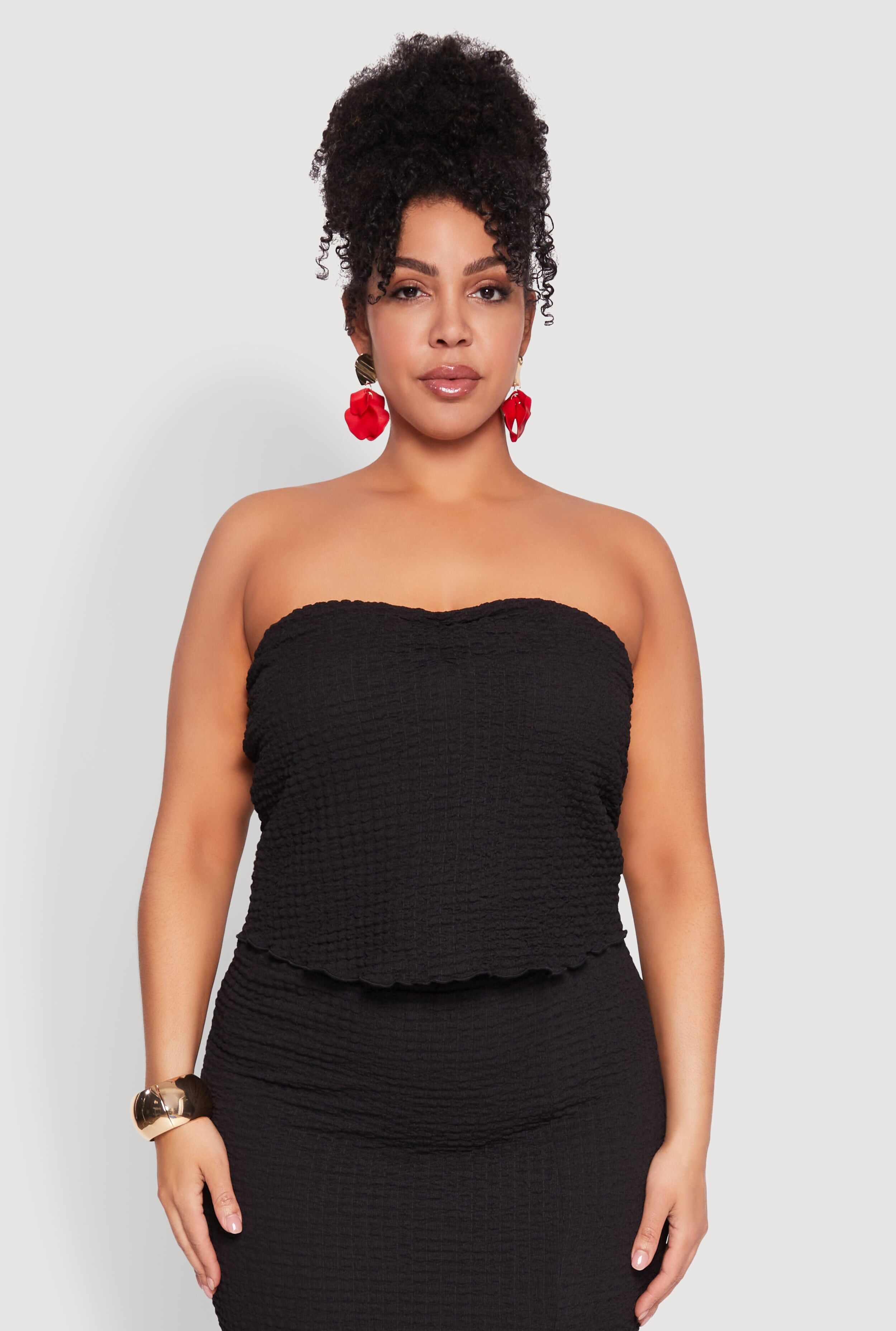 Plus Size Almost Famous Sweetheart Tube Top