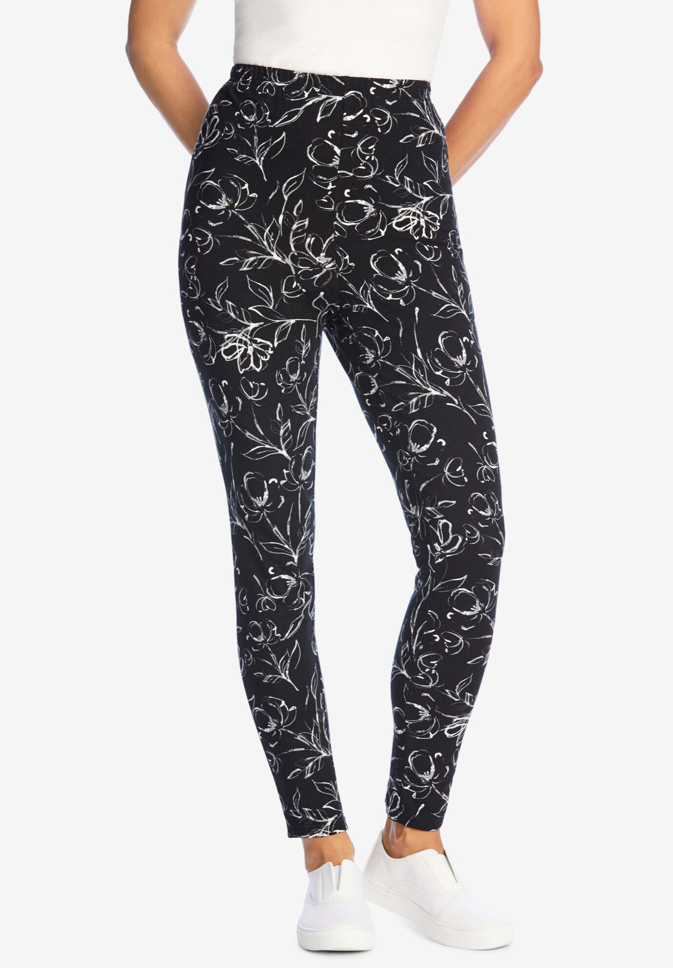 Stretch Cotton Printed Legging