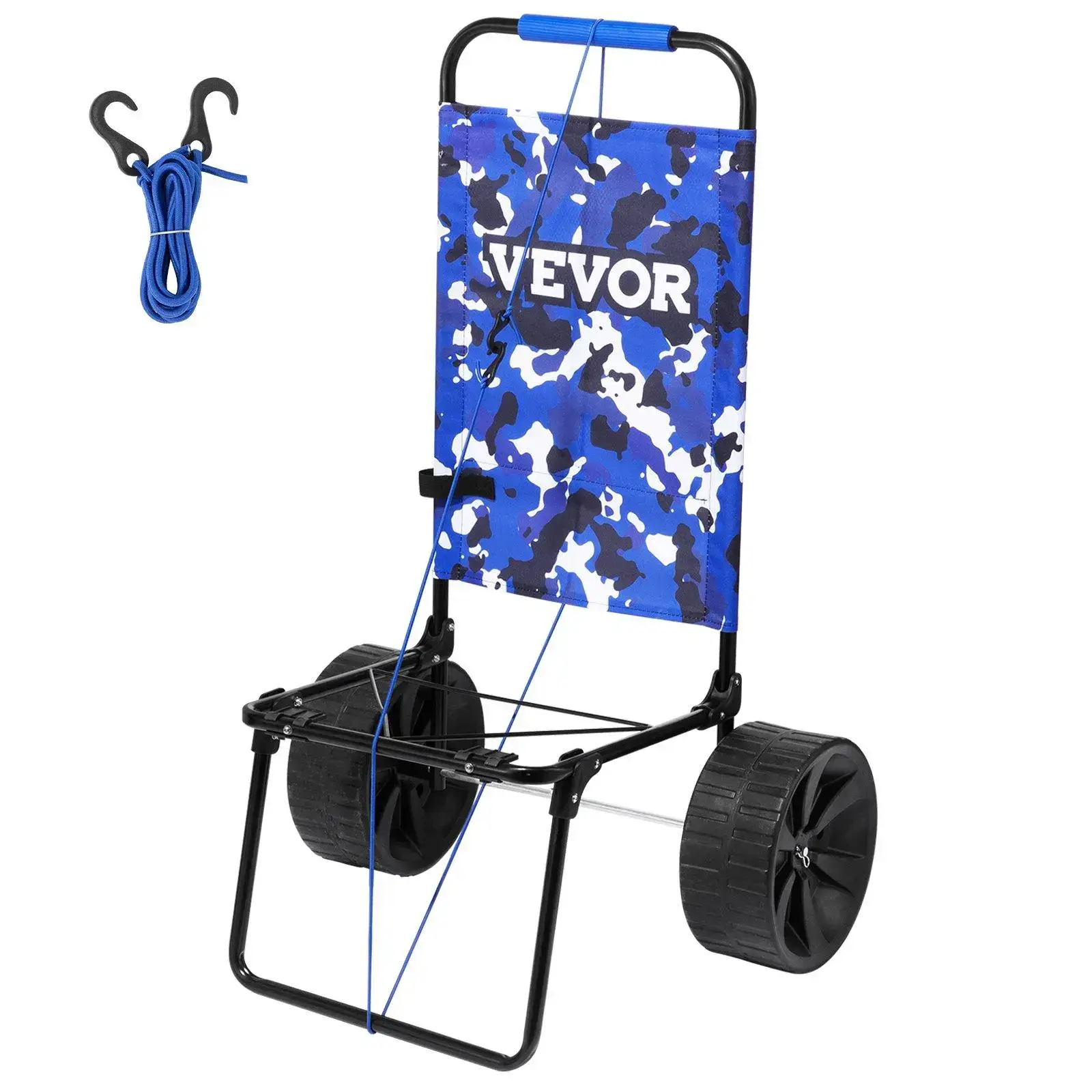 Folding Beach Dolly with 12 Inch Large Sand Wheels, 29.9