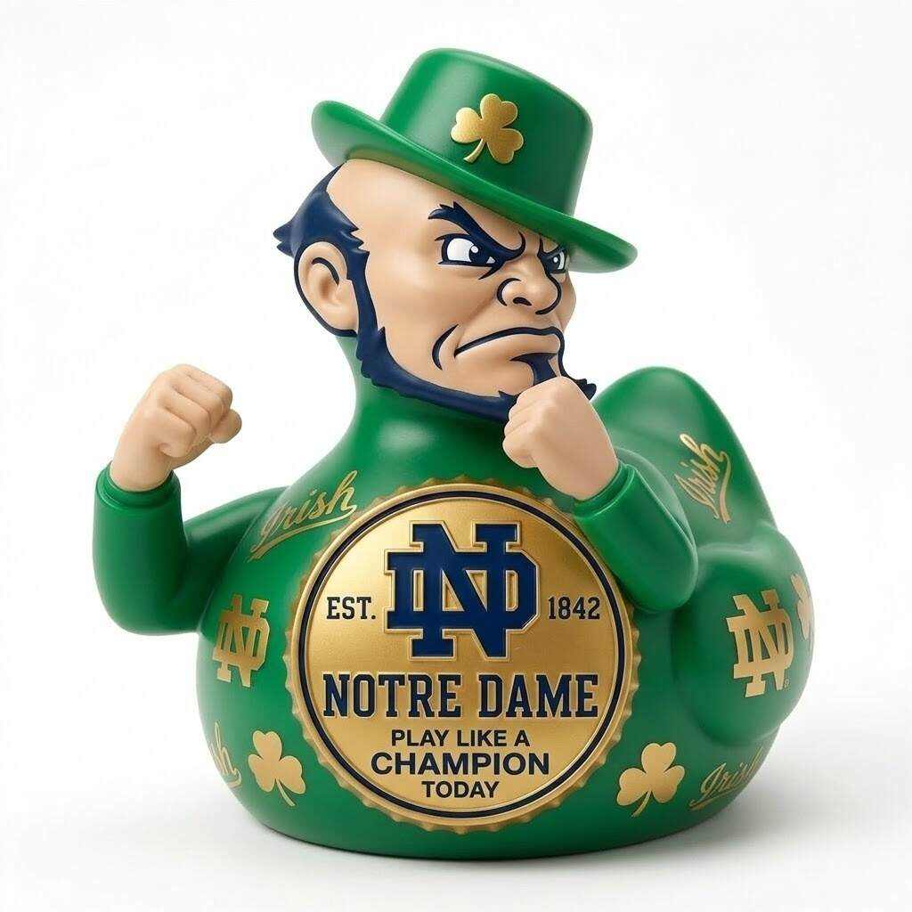 Notre Dame Fighting Irish Leprechaun Mascot Duck Figurine