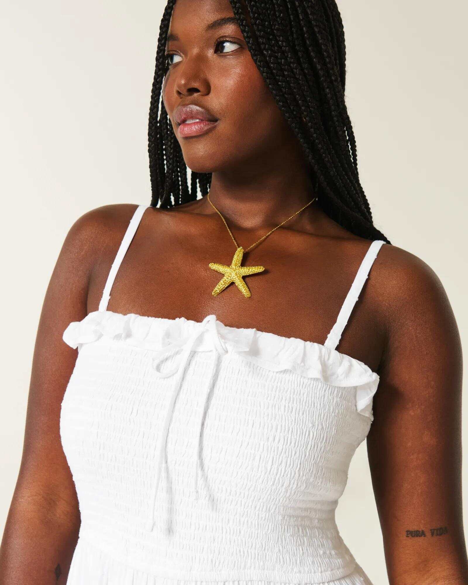 Strapless Smocked Maxi Dress