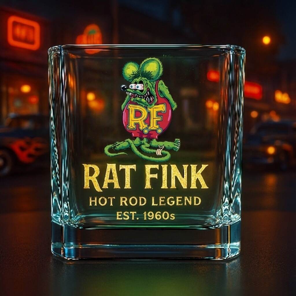 🥃 Rat Fink Whiskey Glass