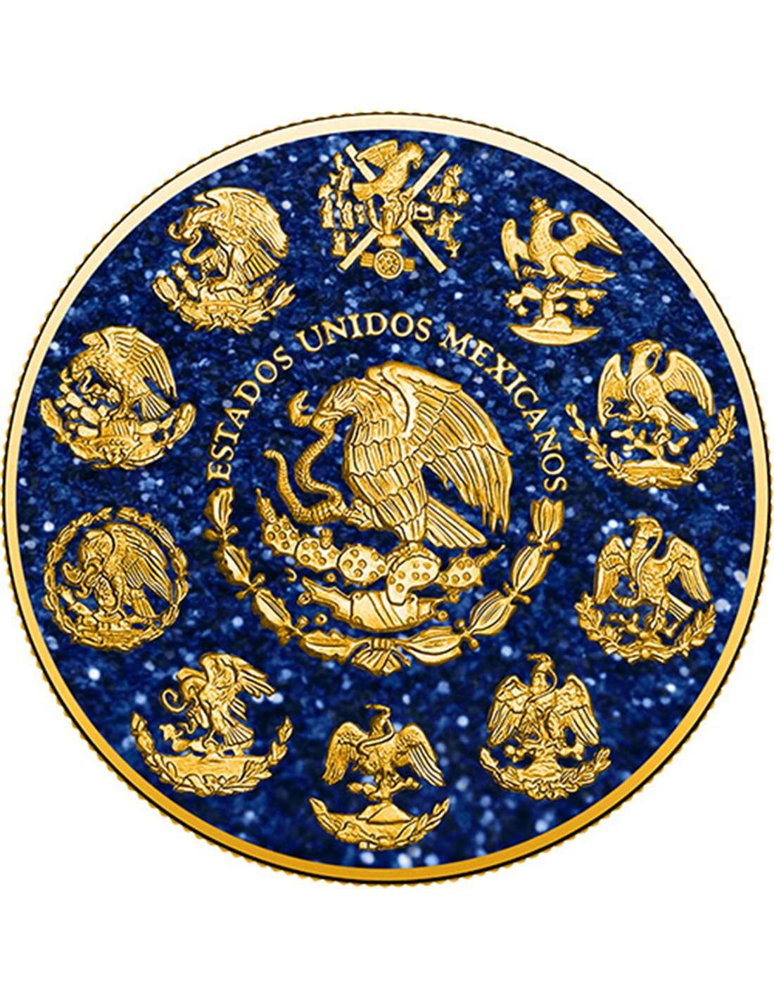 SAPPHIRE Precious Gemstones Libertad 1 Oz Silver Coin Mexico 2023