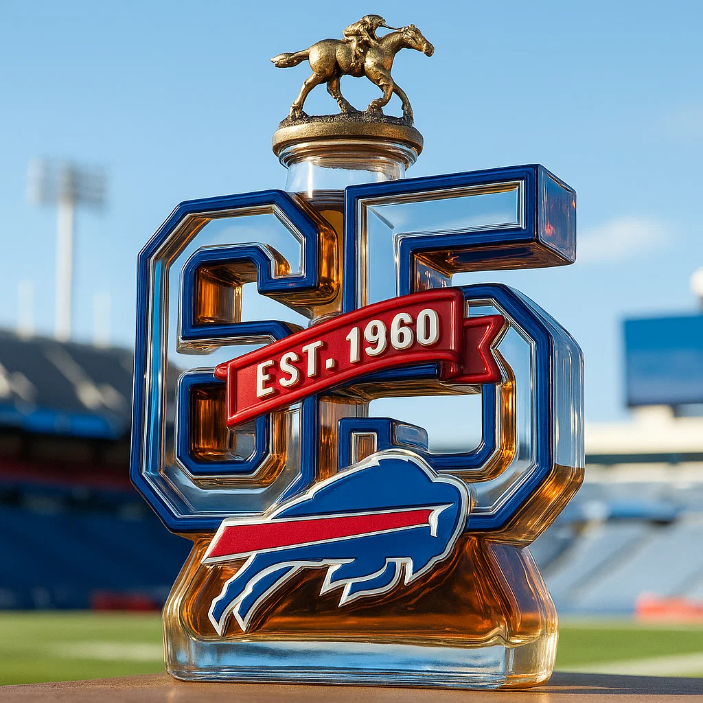 Buffalo Bills 65th Anniversary Limited Edition Whiskey Bottle