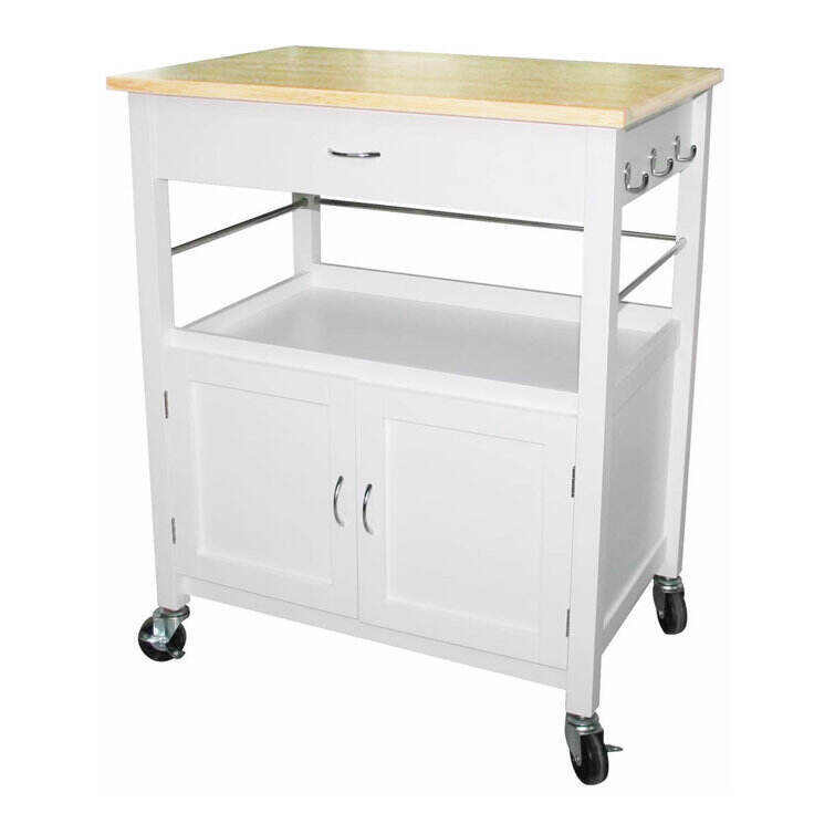 Carlijn Solid Wood Kitchen Cart