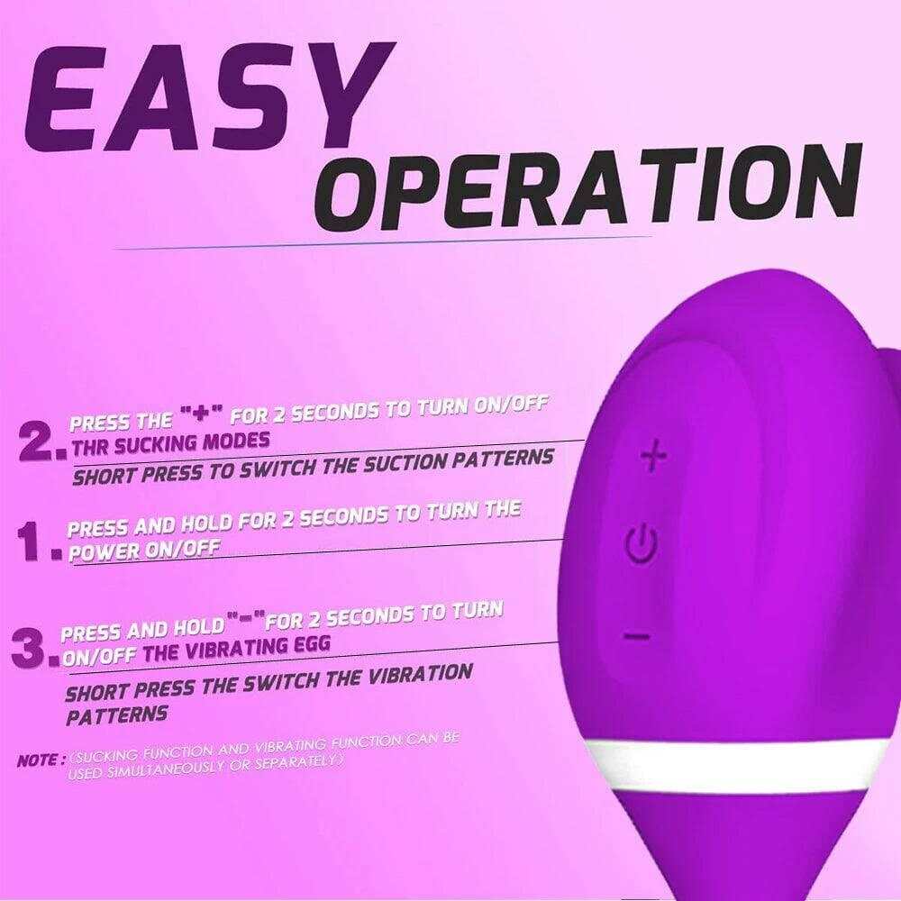 2-in-1 Clitoris Sucking & Vibrating Egg: Powerful Stimulator for Women