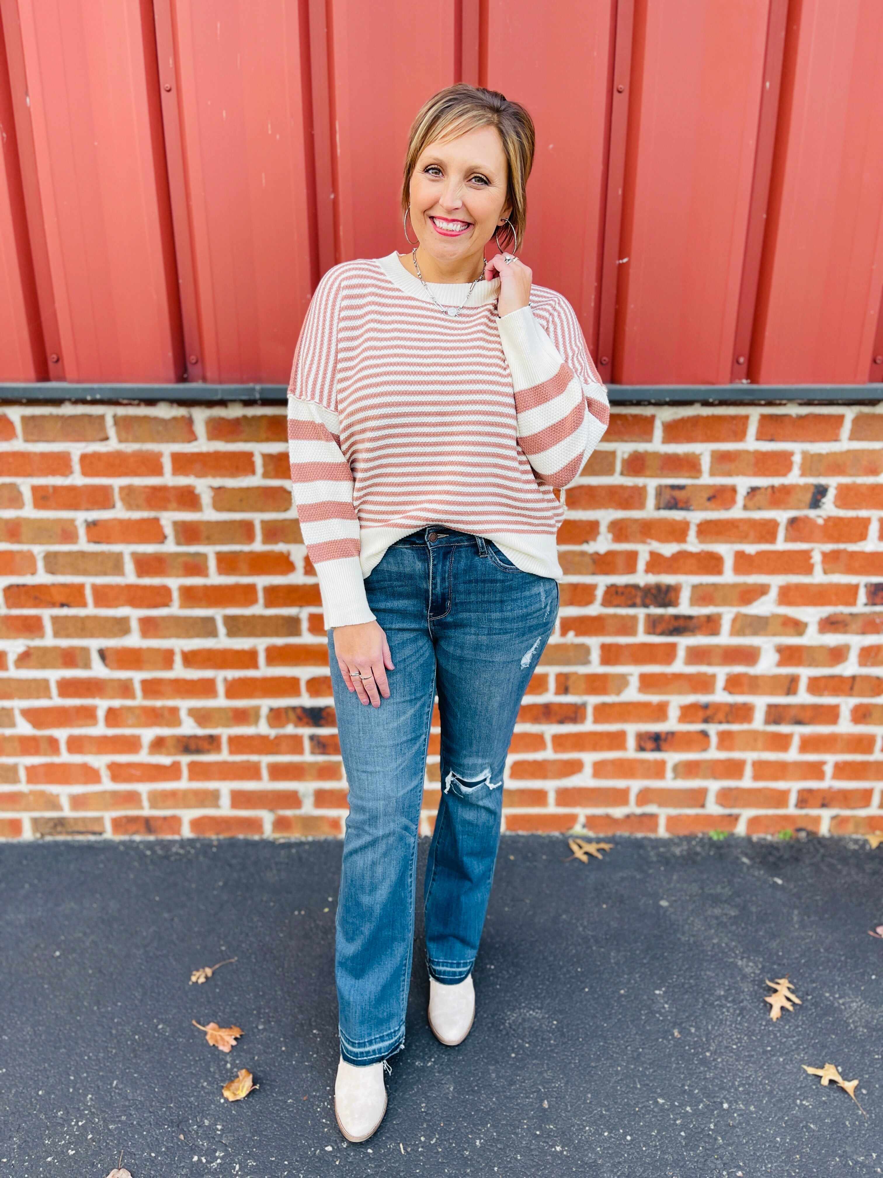 PLUS/REG Perfectly Patched Bootcut Jeans