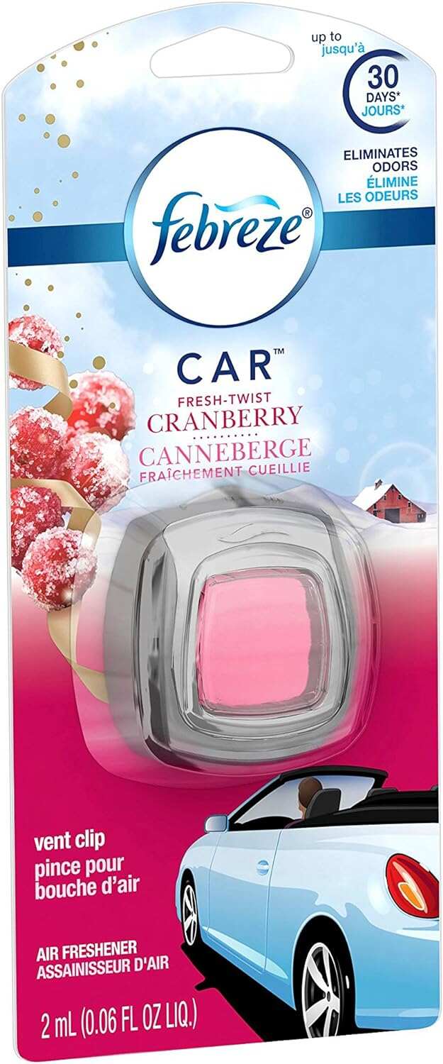 Febreze Car Air Fresheners, New Car Scent, Odor Eliminator for Strong Odors Car Vent Clips (2 Count)