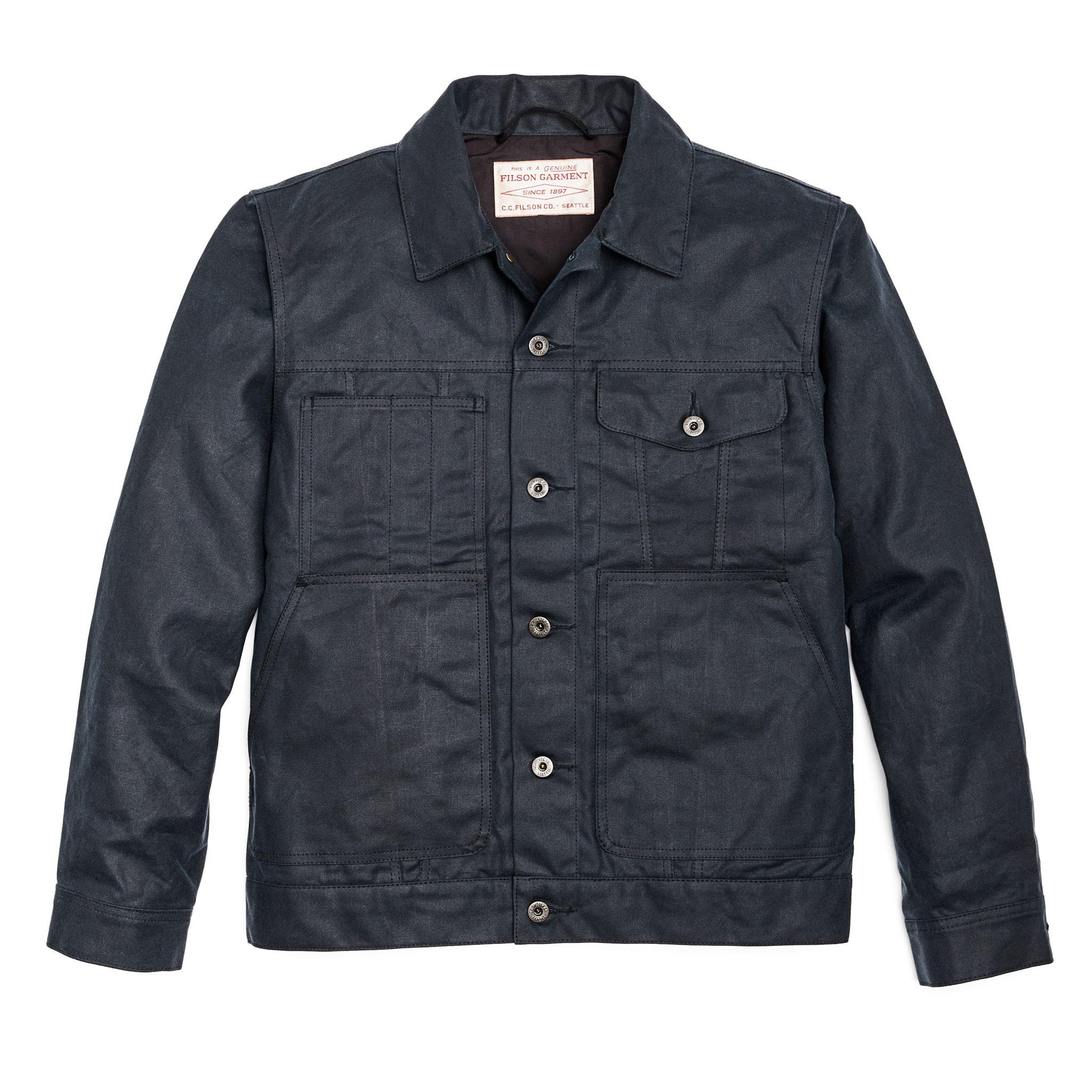 Tin Cloth Short Lined Cruiser Jacket - Service Blue