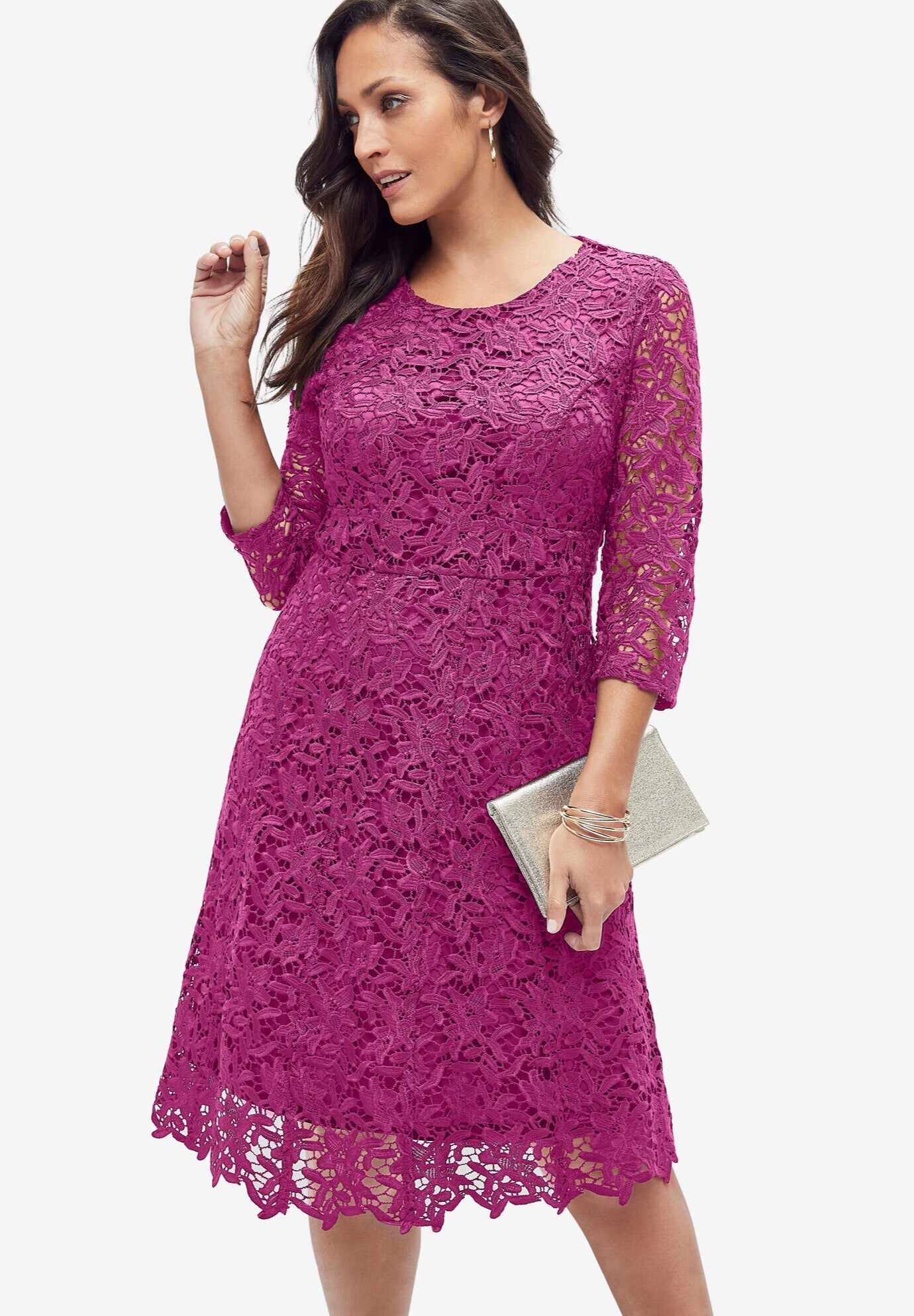Lace Fit & Flare Dress