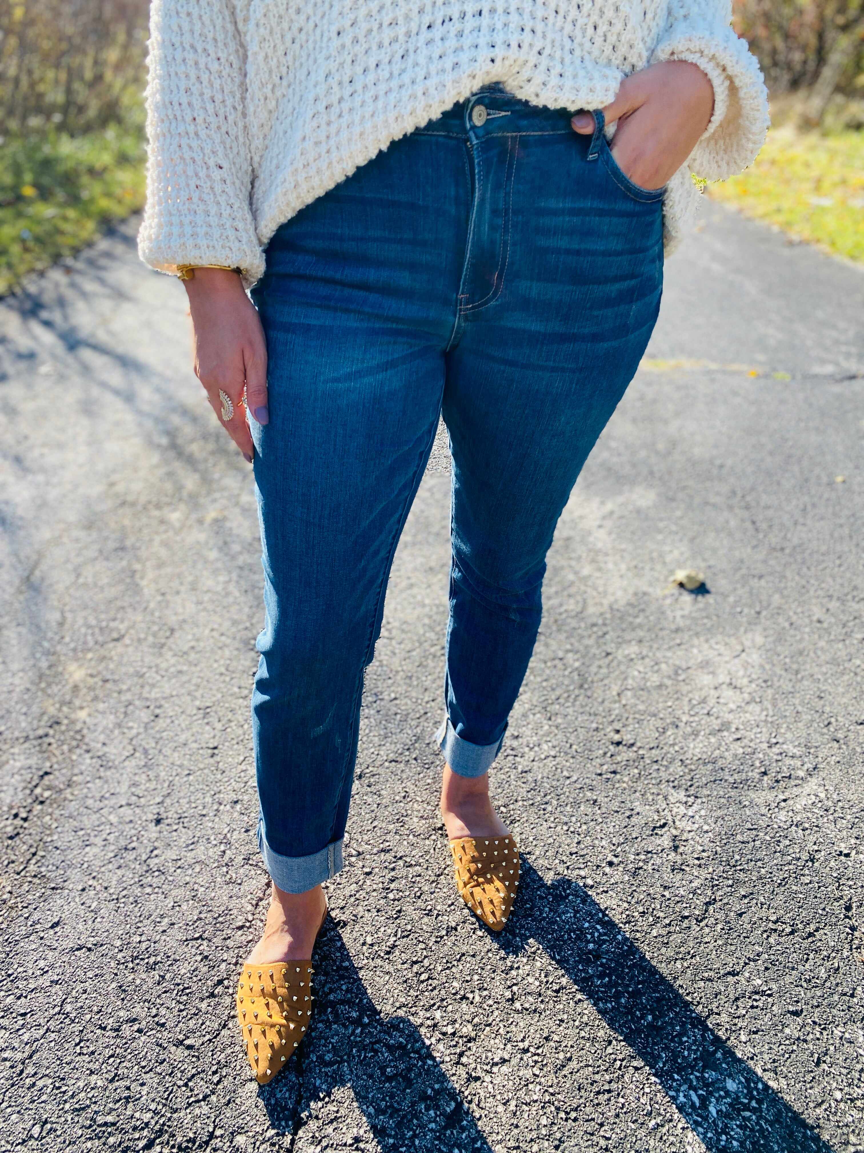 PLUS/REG Watch Your Boyfriend Slim Fit Boyfriend Jeans