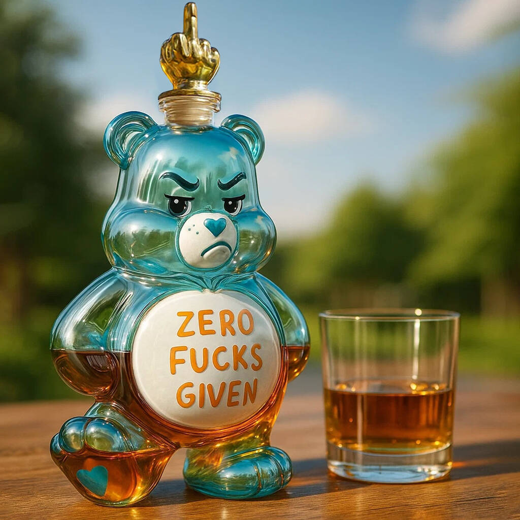 Swear Care Bear Whiskey Bottle