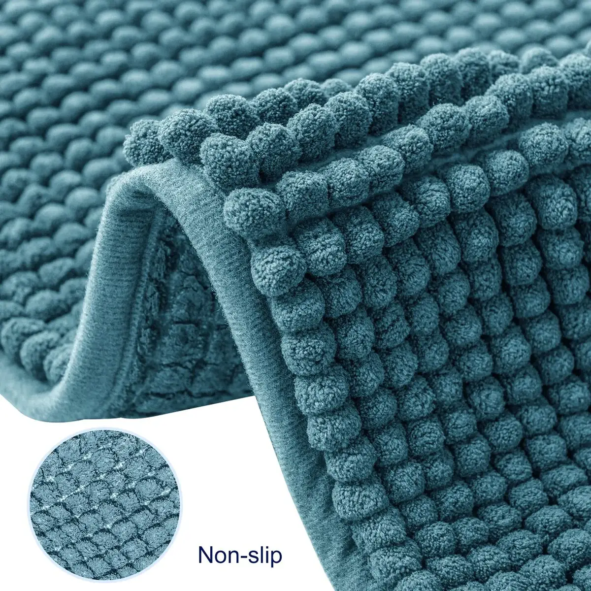 Subrtex Luxury Chenille Bath Rugs Soft Bathroom Mats