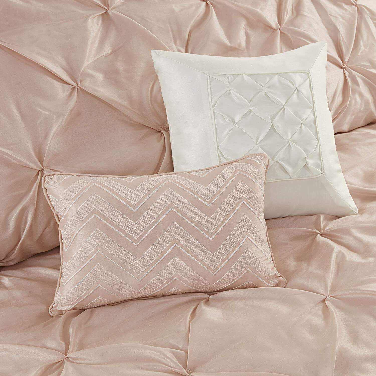Master Bedroom 24 Piece Room-in-a-Bag Faux Silk Comforter Set Bedding Curtains Pillows