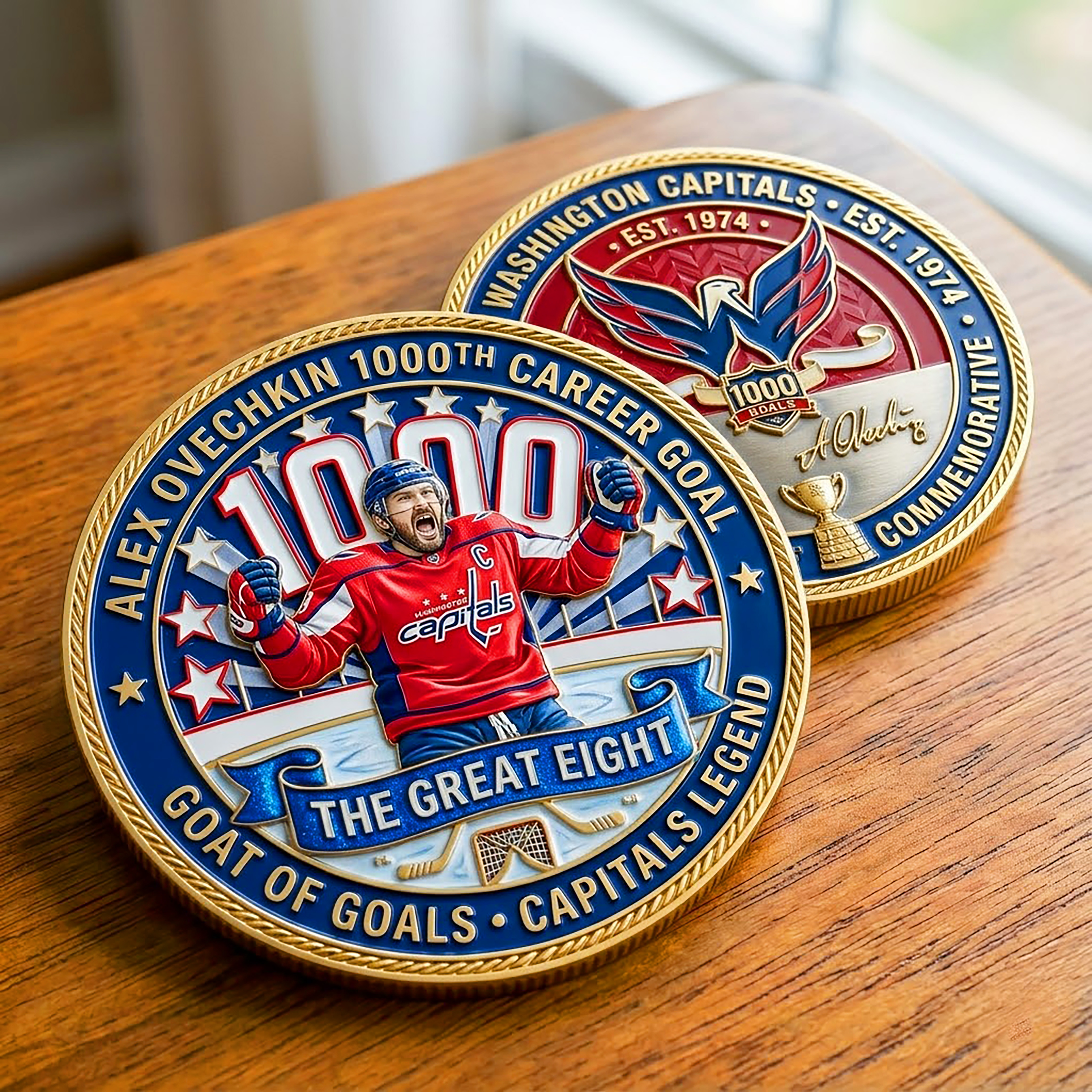 Alex Ovechkin 1000th Goal Commemorative Coin