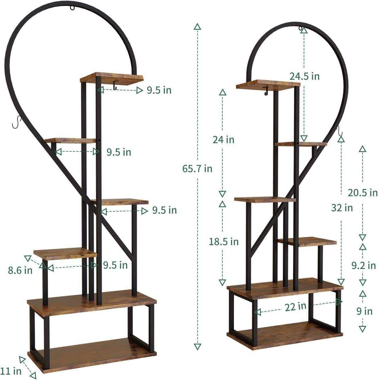 🎍Creative heart-shaped ladder plant frame🎍