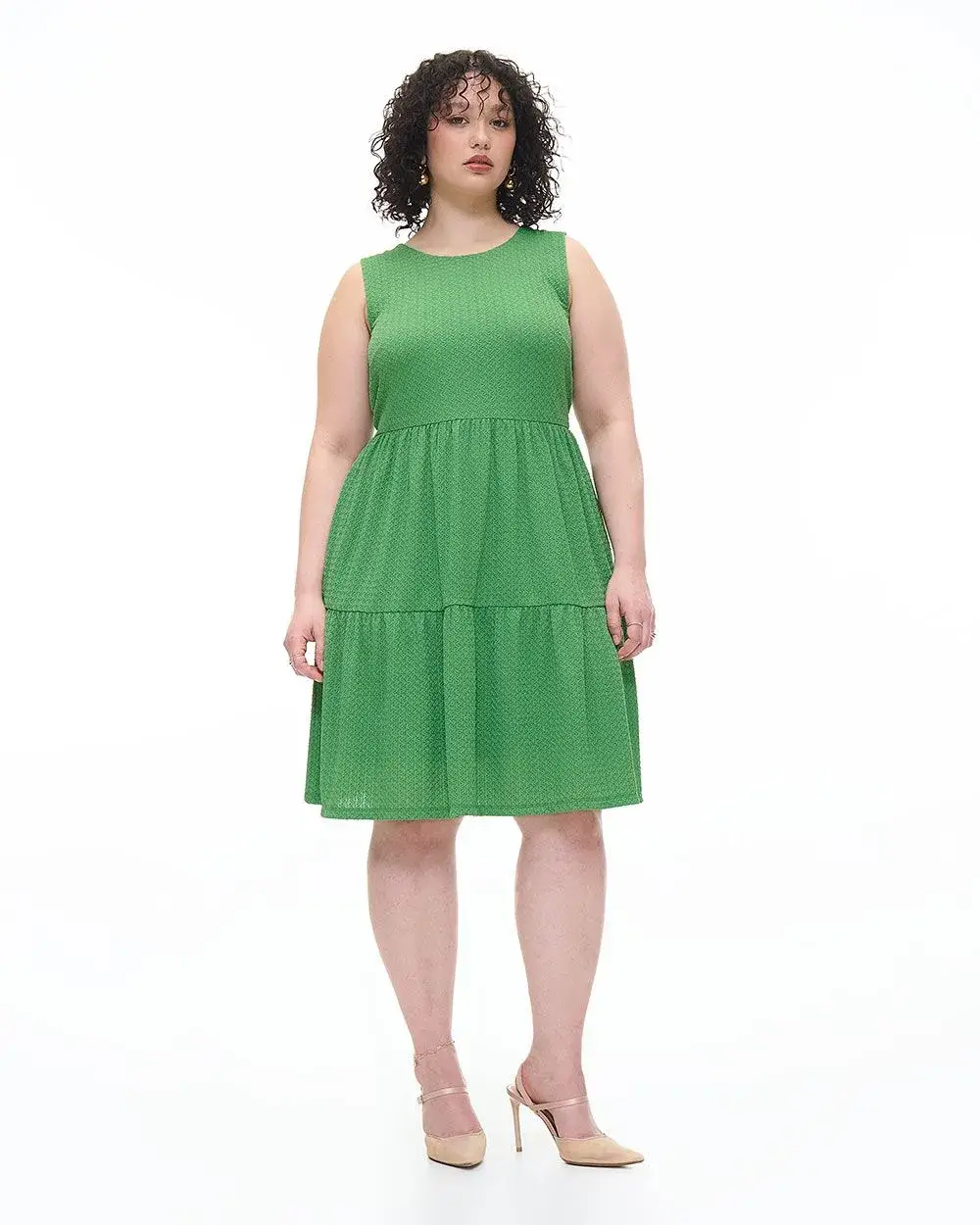 Meredith's Picks - Sleeveless Tiered Swing Dress - Addition Elle
