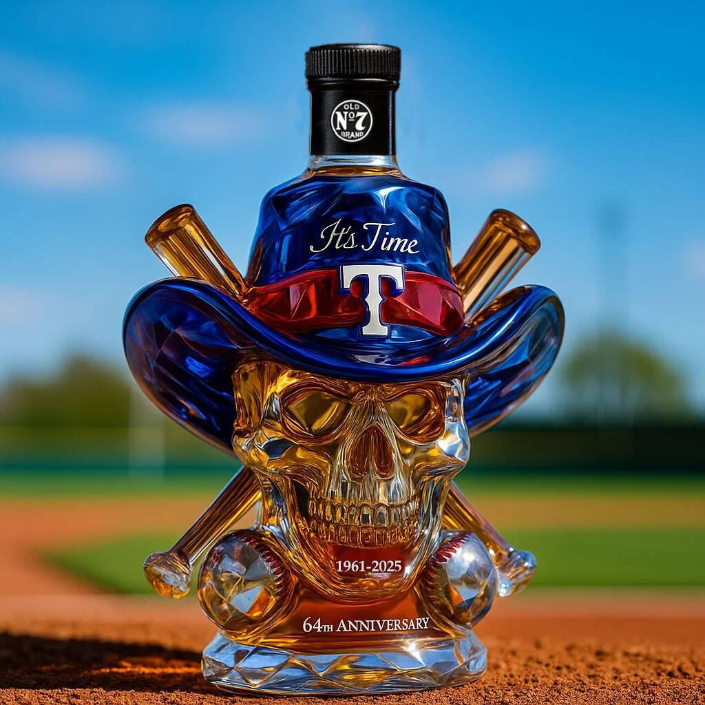 Texas Rangers 64 Anniversary Whisky Bottle