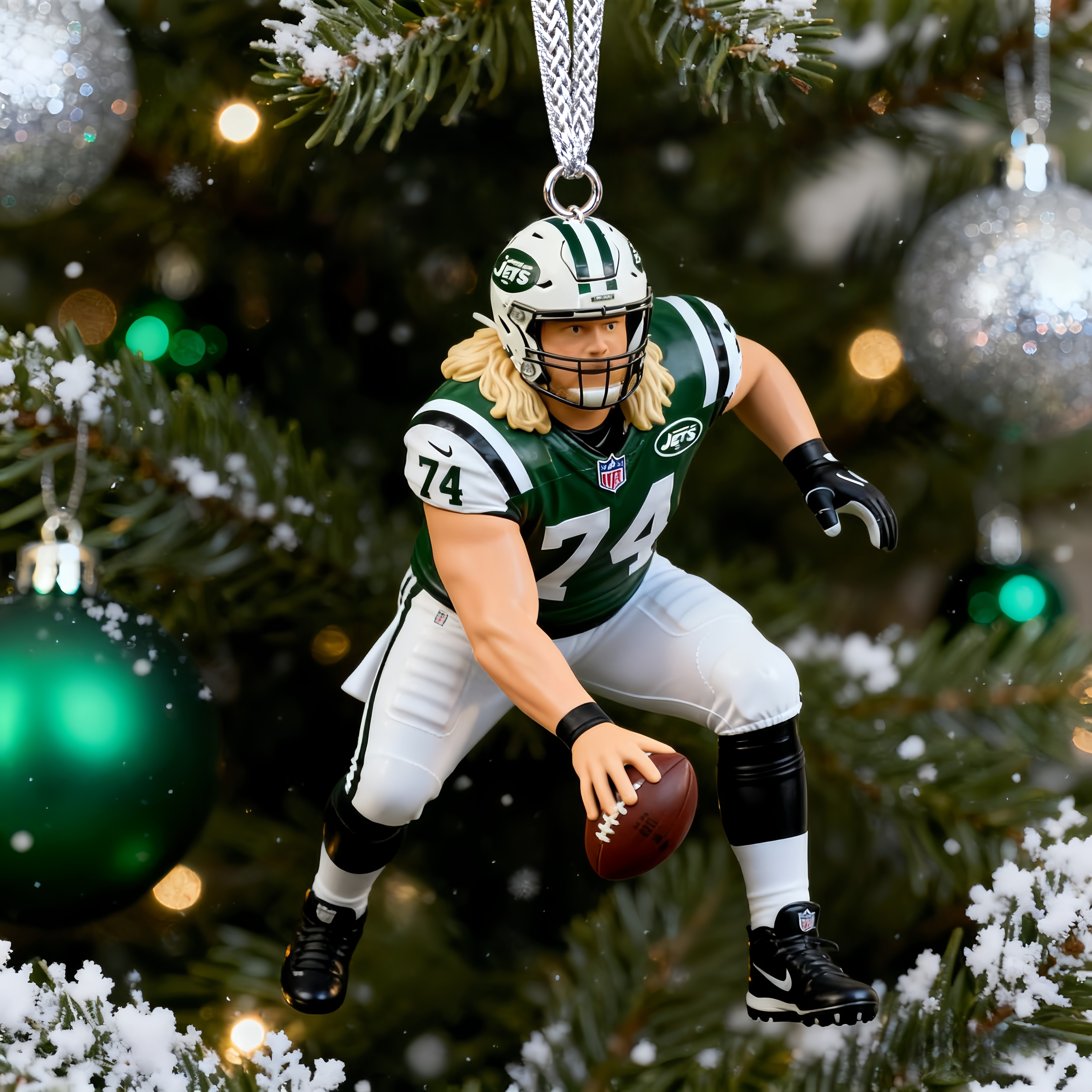NY Jets Mangold Star Lineman Ornament