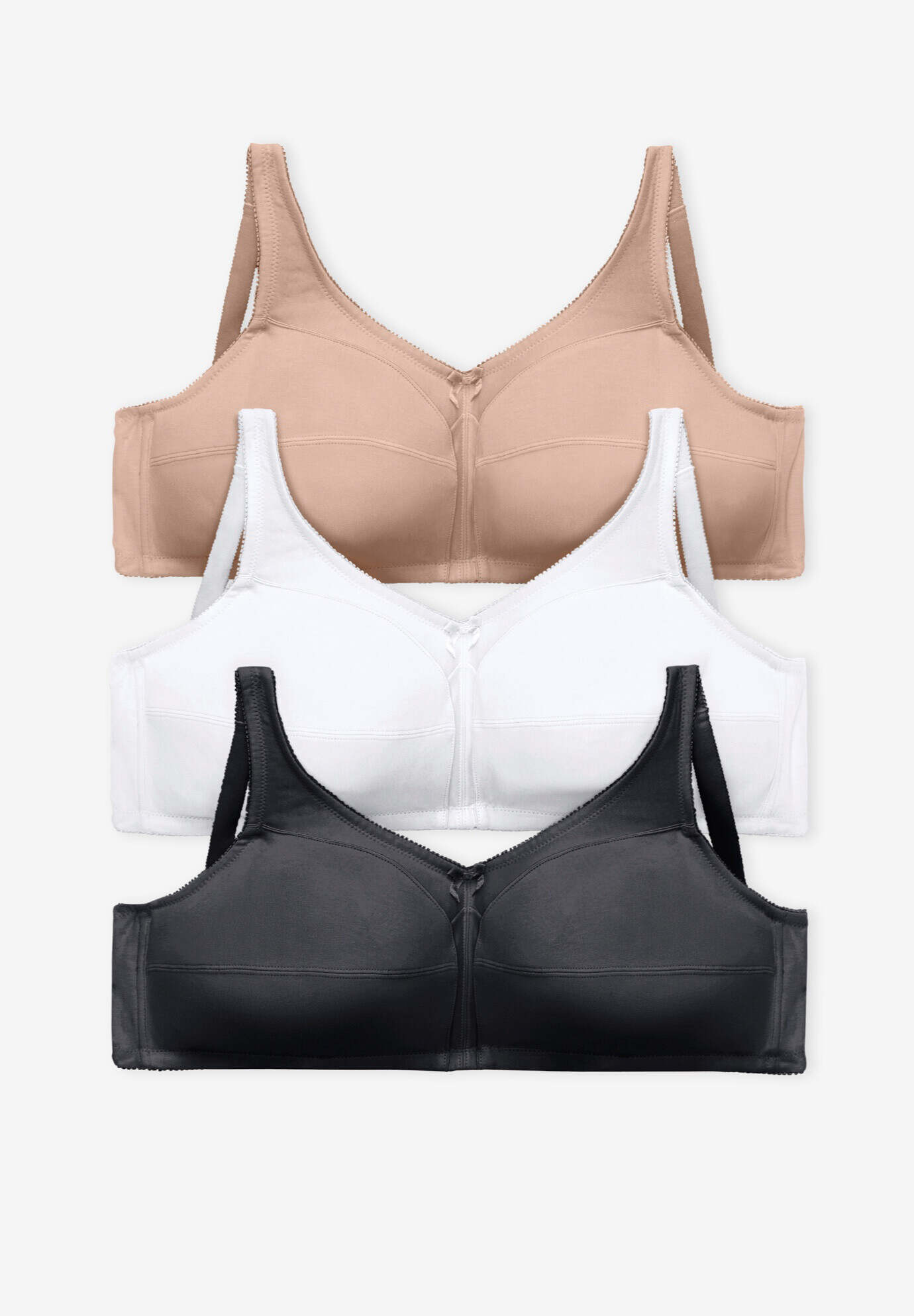3-Pack Cotton Wireless Bra