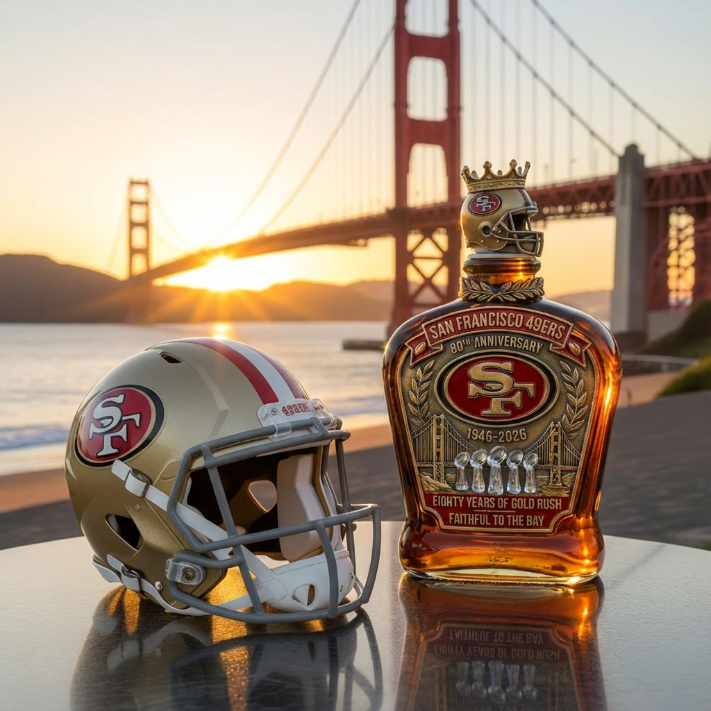 San Francisco 49ers 80th Anniversary Commemorative Bottle