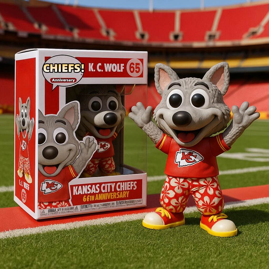 Kansas City Chiefs 66th Anniversary K. C. Wolf Pop!
