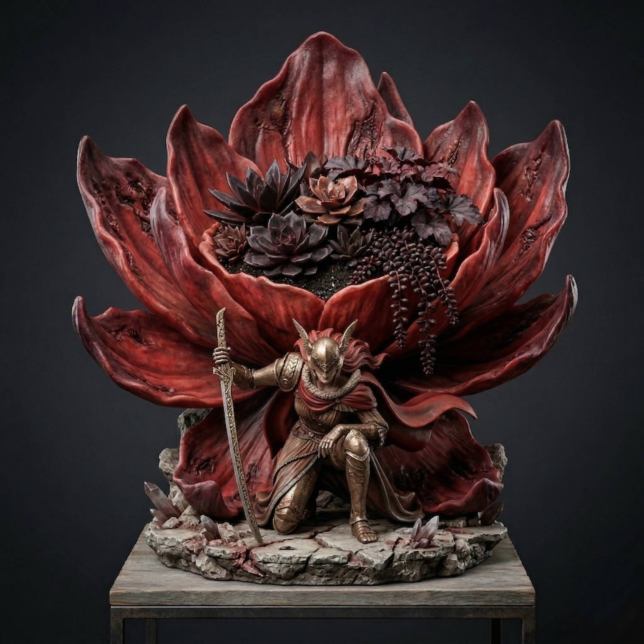 ⚔️Elden Ring Malenia Flower Planter Pot - Handcrafted Fan Art 🌺