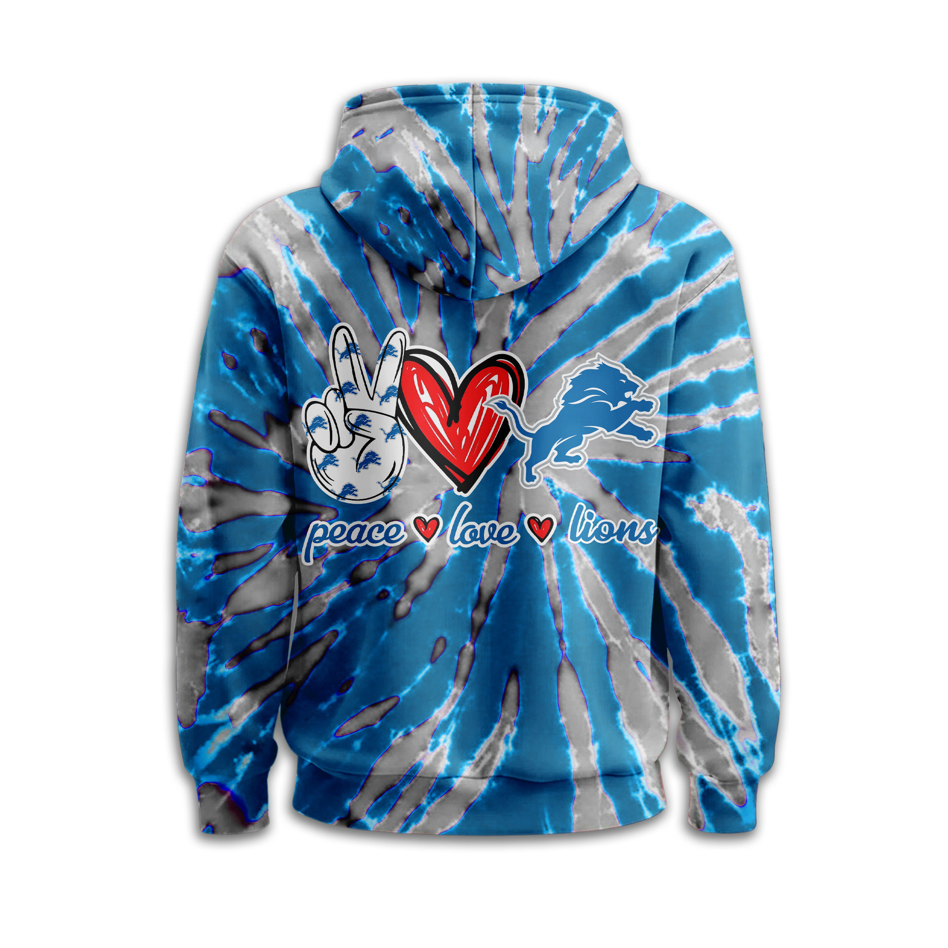 Detroit Lions | Premium NFL Tie Dye 3D Hoodie TD