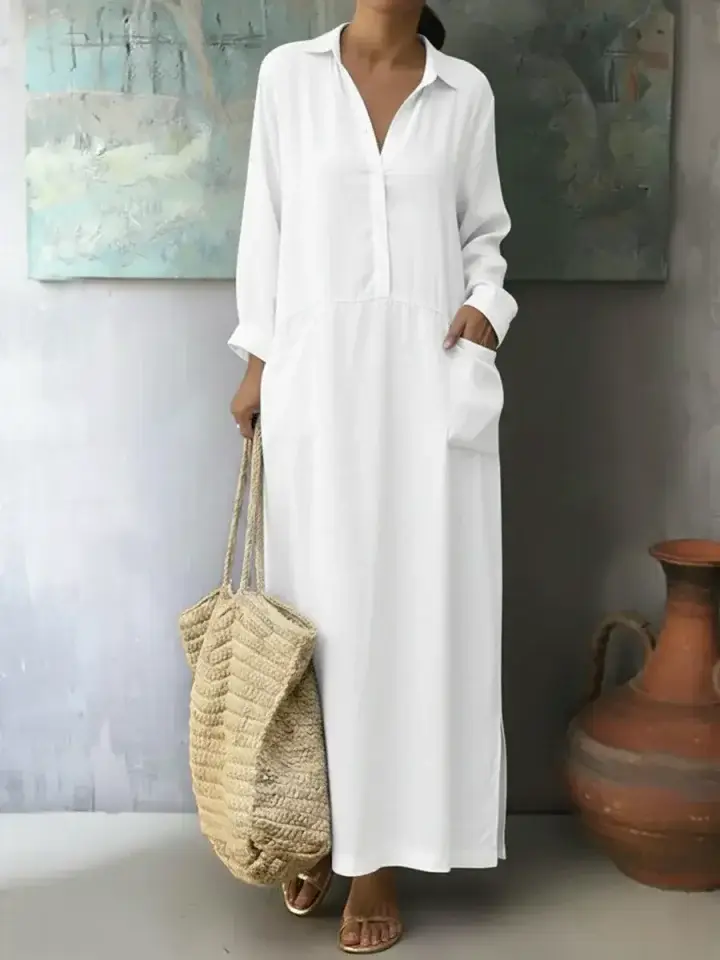 🔥Summer Arrivals🌟Women's Loose-fitting Casual Linen And Cotton Dress