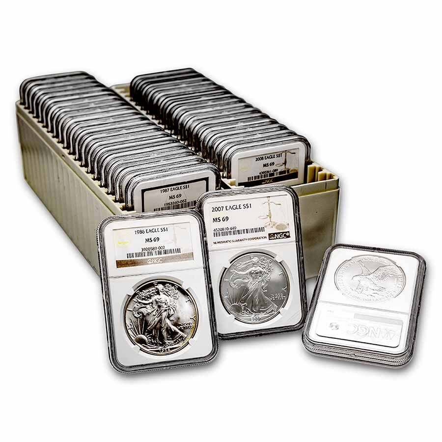 1986-2023 NGC MS-69 US Silver Eagle 38 Coin Set
