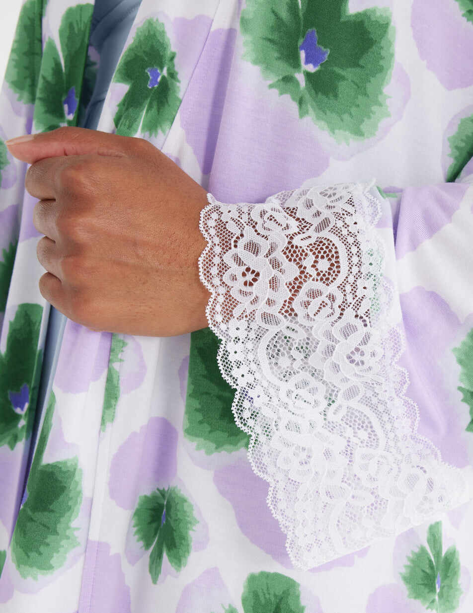Lace Trim Robe