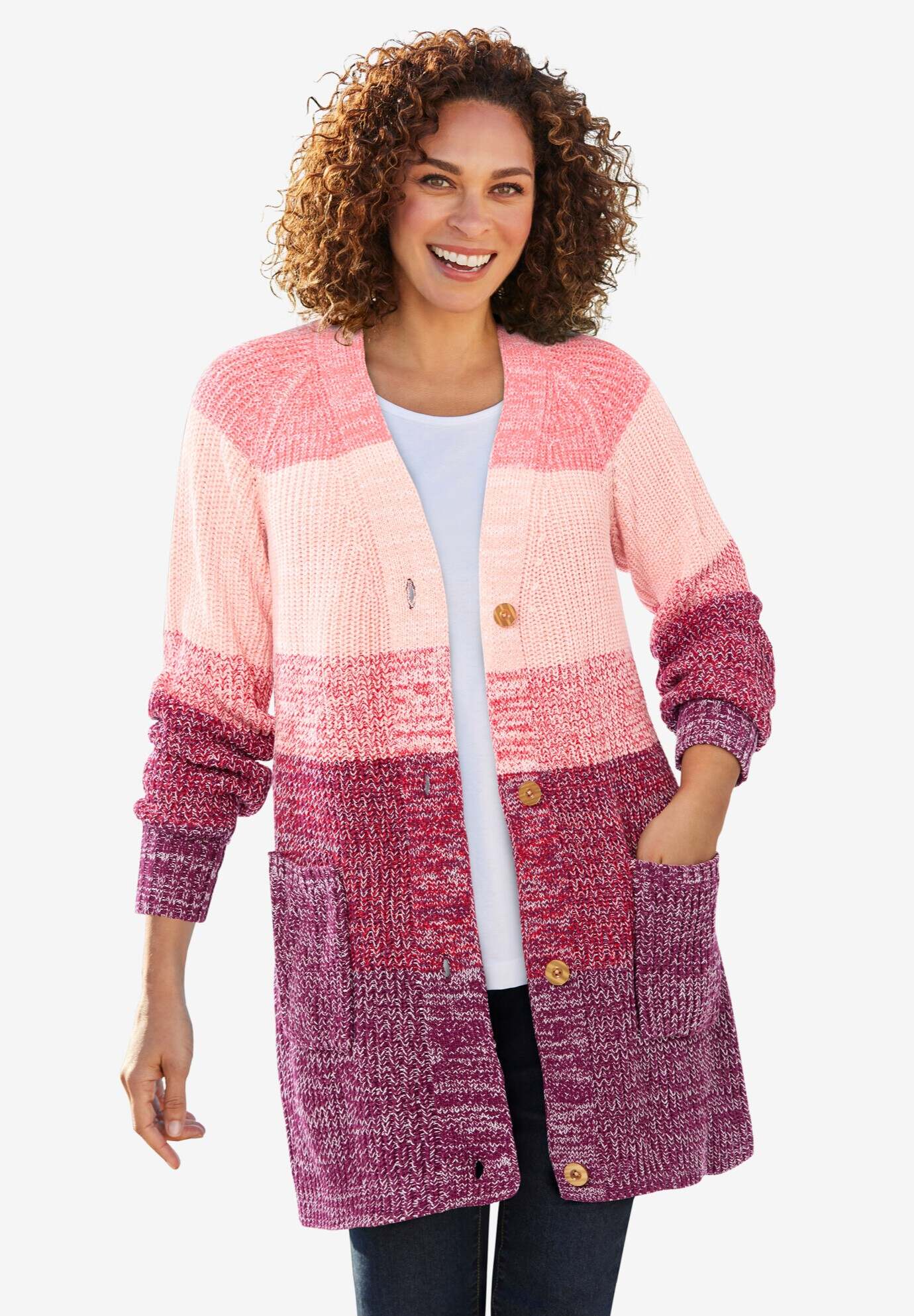Ombre Shaker Cardigan