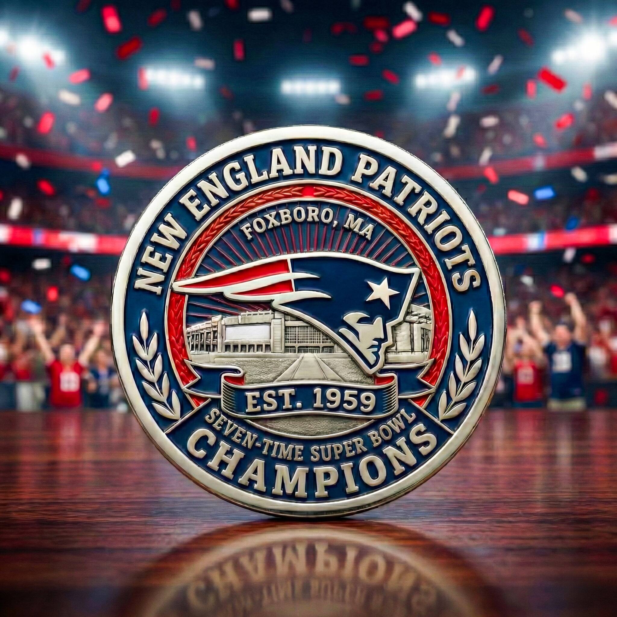 🏆 New England Patriots – 2026 Super Bowl LX Champions Commemorative Coin
