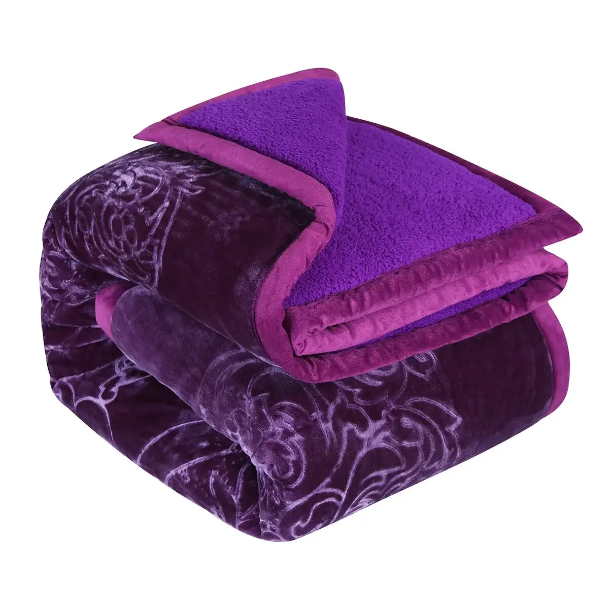 Fleece/ Sherpa Down Alternative 3-piece Comforter Set