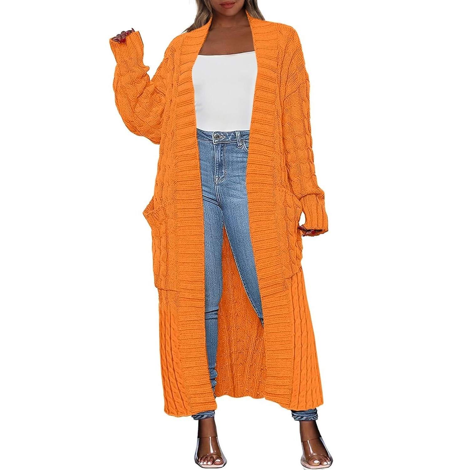 🔥 Last Day For Clearance !-Women's Long Cardigan 2026 Oversized Coat Long Sleeve Open Cardigan Knitted Extra