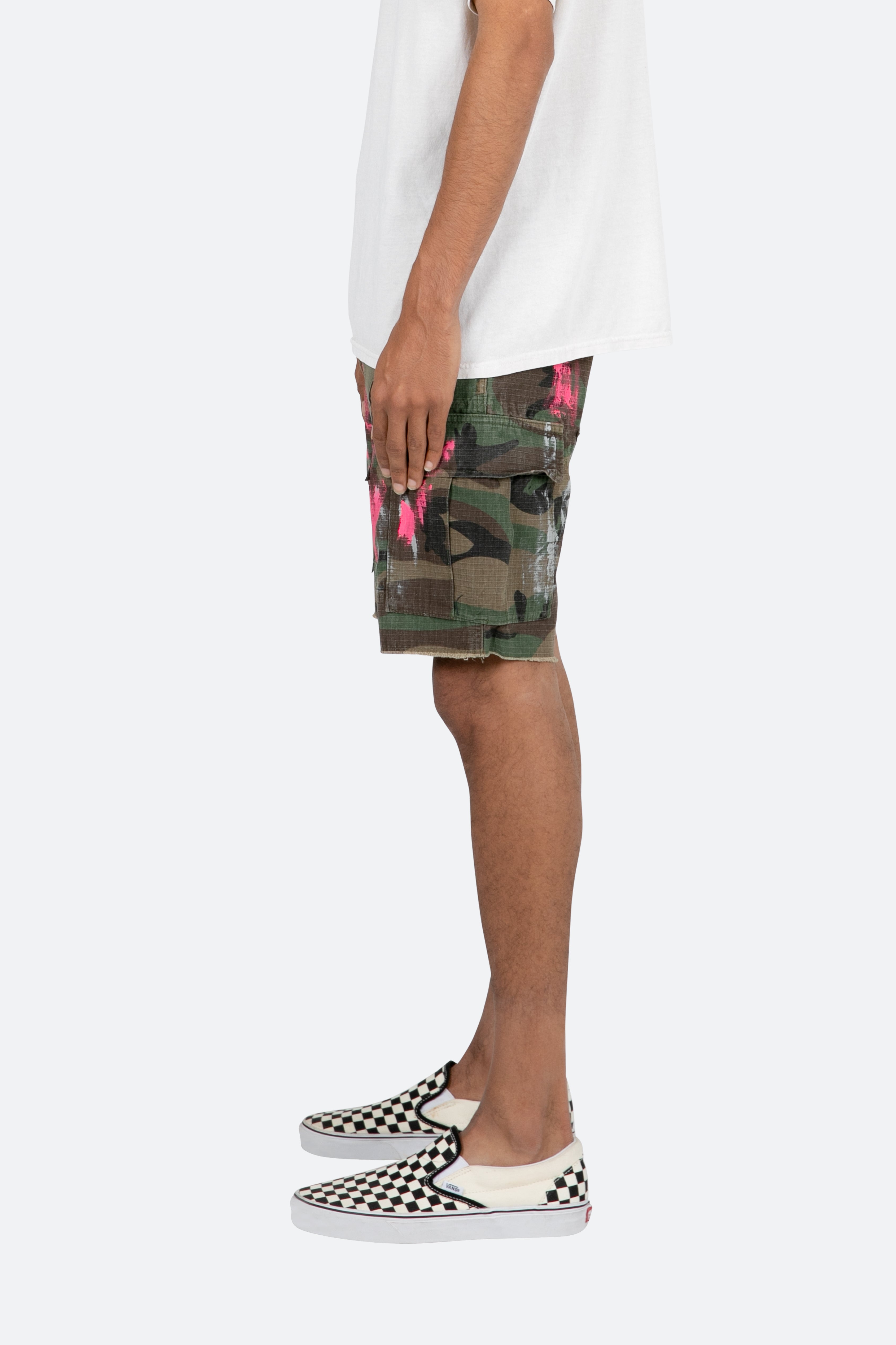 Painted Cargo Shorts - Camo