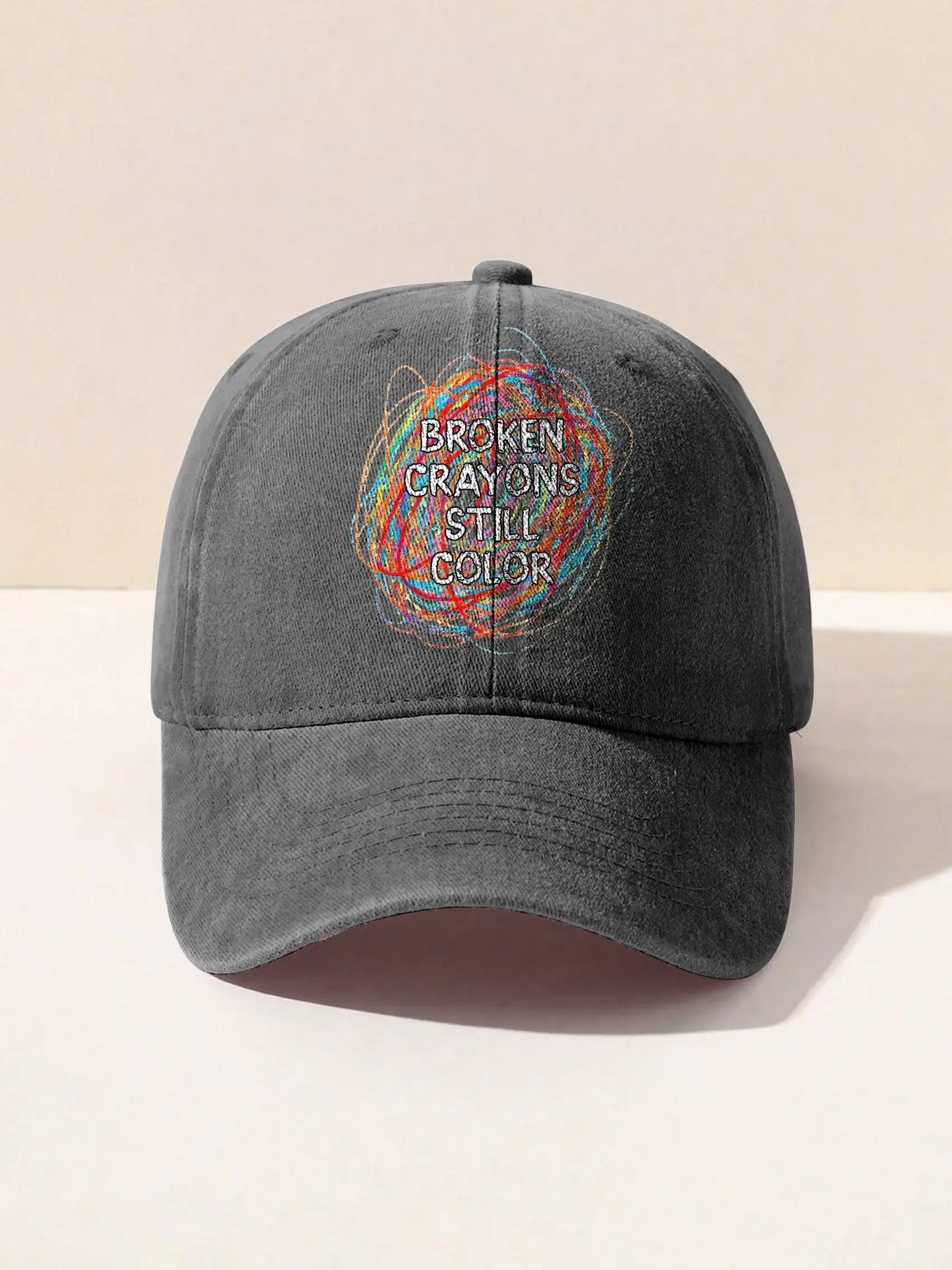 Broken Crayons Still Color Mental Health Awareness Encourage Print Casual Hats