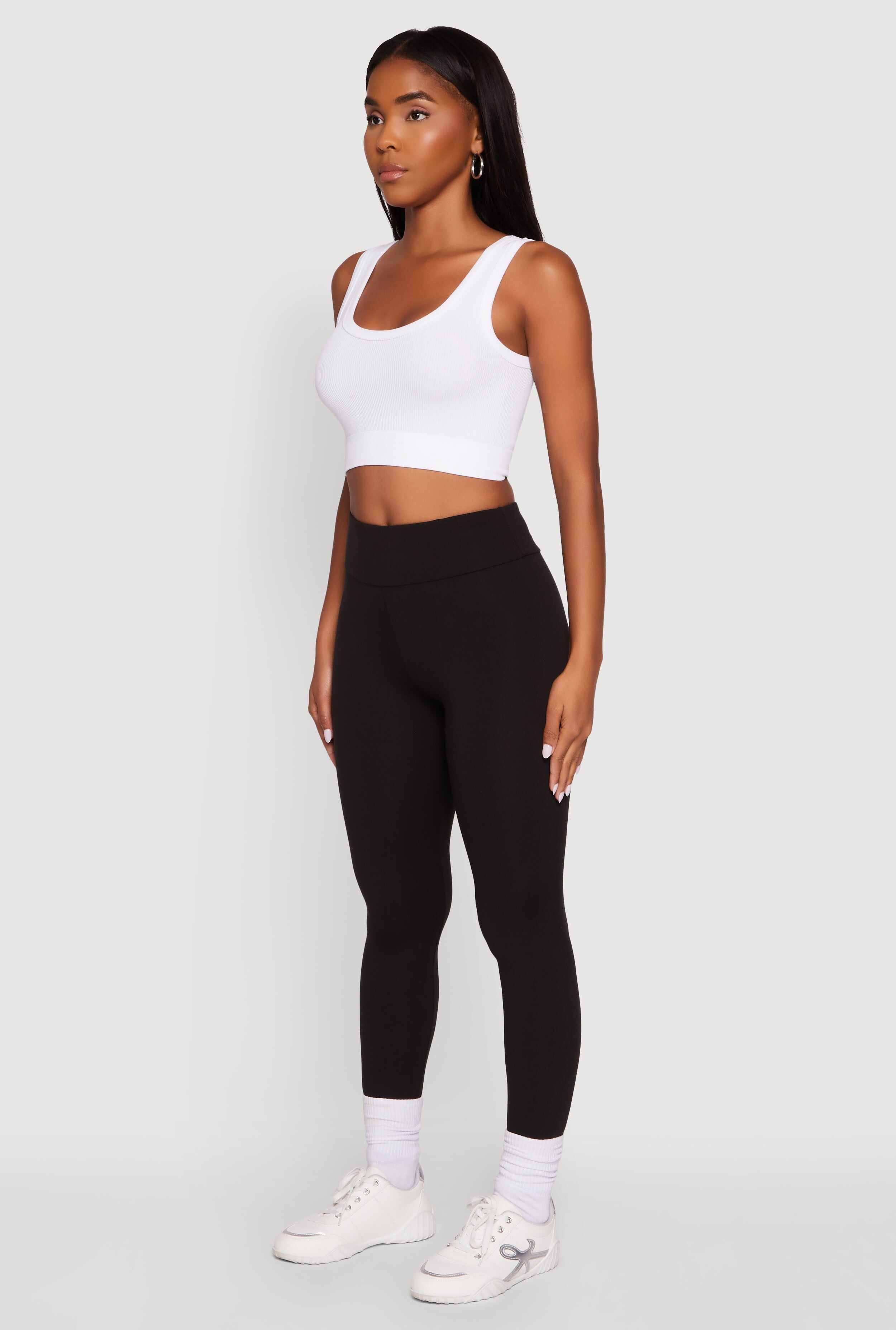 Soft Brushed Knit High Waisted Leggings