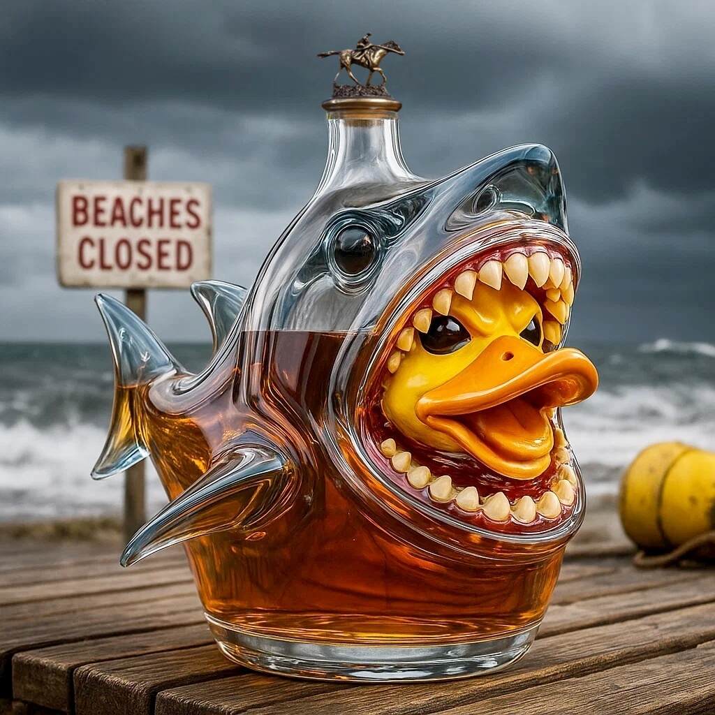 The Shark Movie Duck Limited Edition Collector's Whiskey Bottle