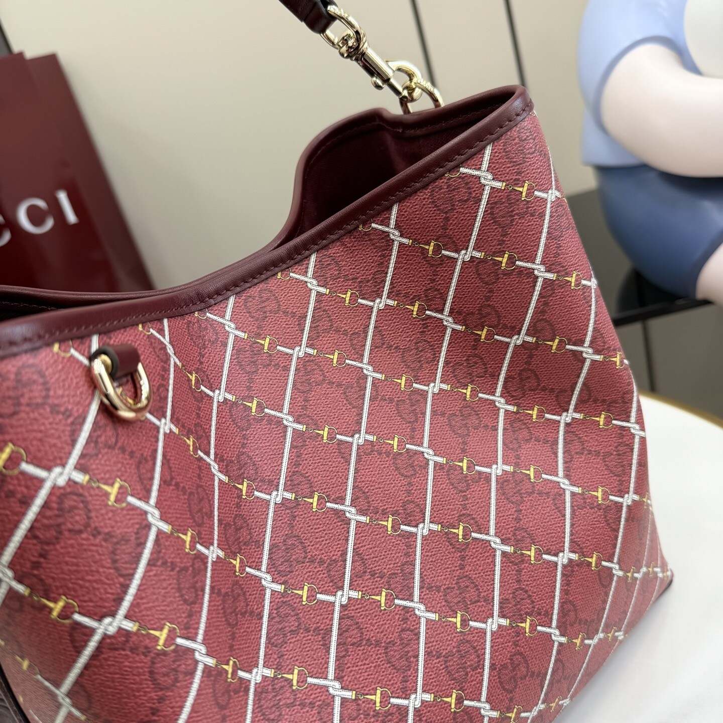 Anaconda Red & Pink Crossbody Bag | Dual Compartments + Center Zip Pocket | Detachable