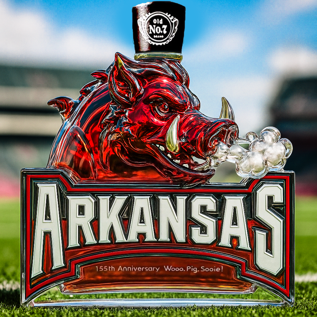 Arkansas 155th Anniversary Collectible Whiskey Bottle